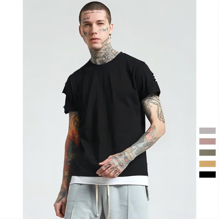 Acid Wash Ripped T-shirt