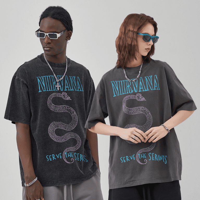 old printed short sleeves