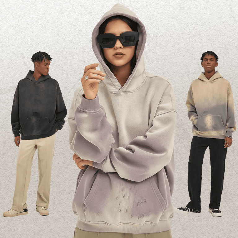 old ruffled hoodies