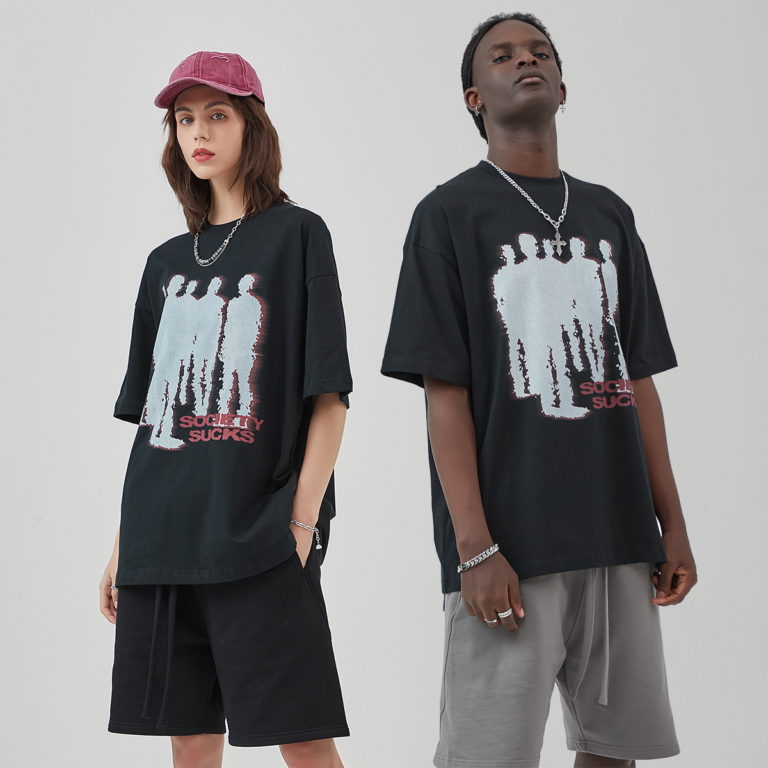 print loose T-shirt