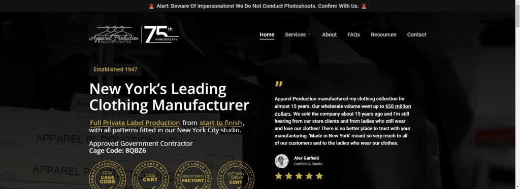 clothing manufacturers