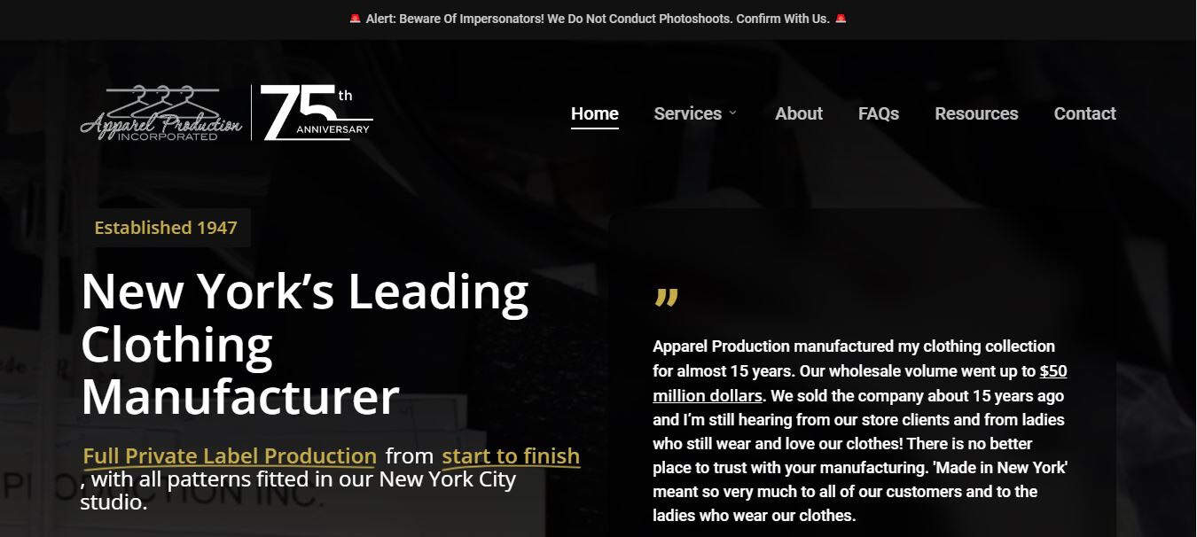 clothing manufacturers for startups