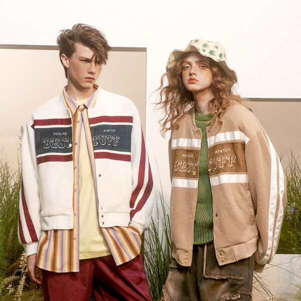 paint fashionable Graphic baseball jacket