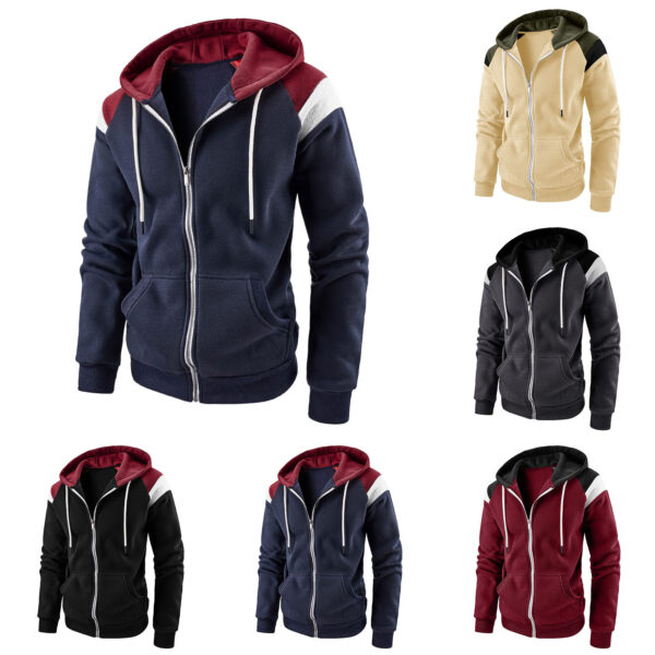 Splicing colour Sport jacket