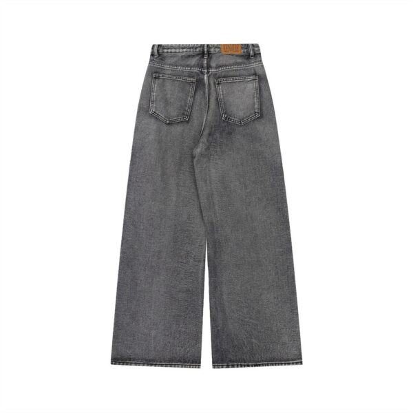 print fashionable Graphic denim pants