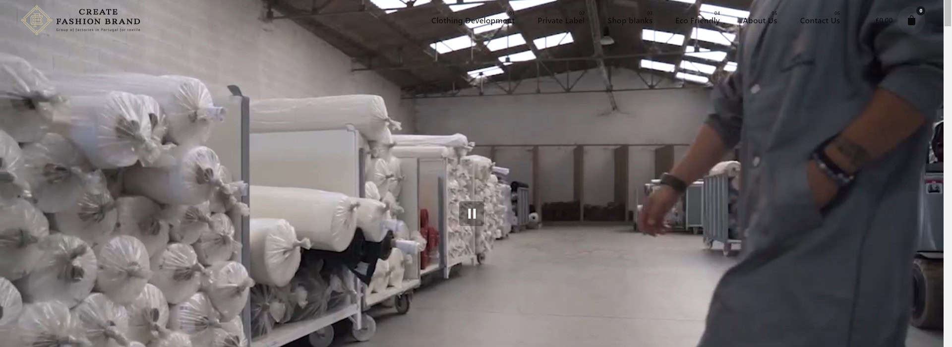 Create Fashion Brand's homepage-garments factory