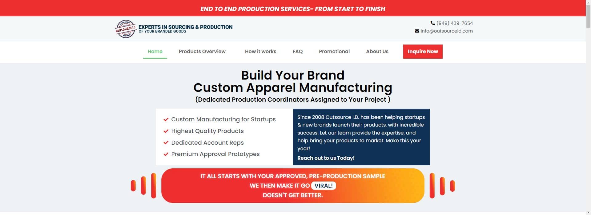 Outsource I.D.-clothing manufacturers