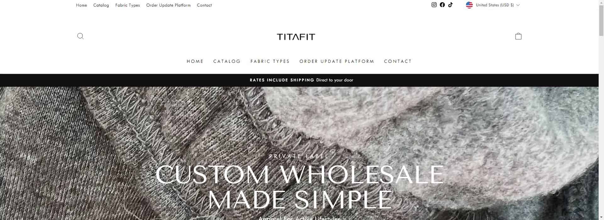 Tita Fit Co's homepage-garments factory