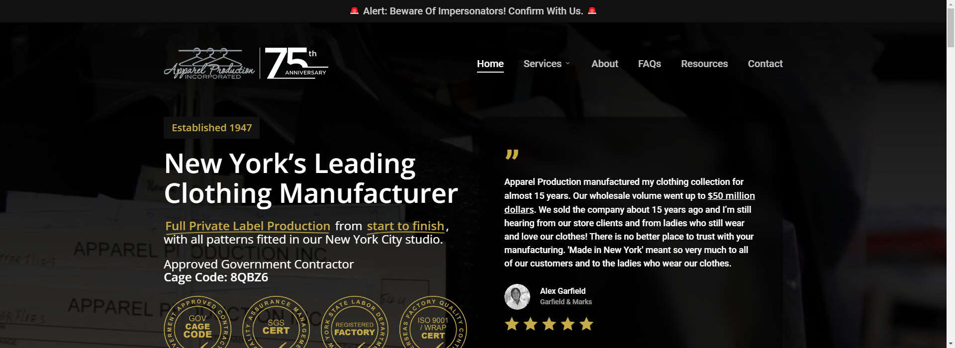 apparel manufacturer usa