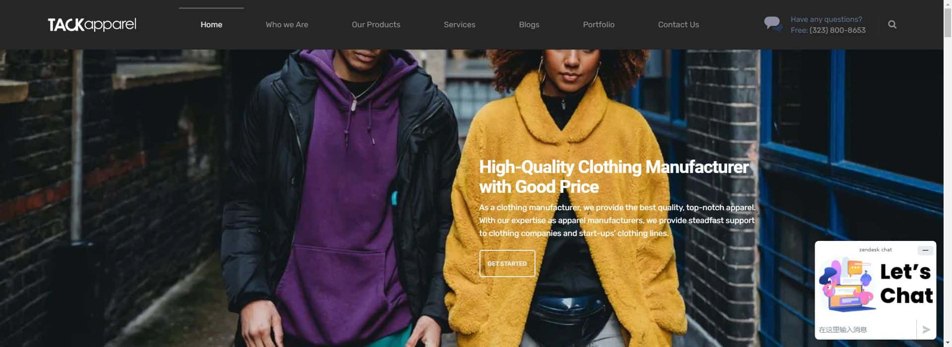 Tack Apparel's homepage-wholesale custom clothing