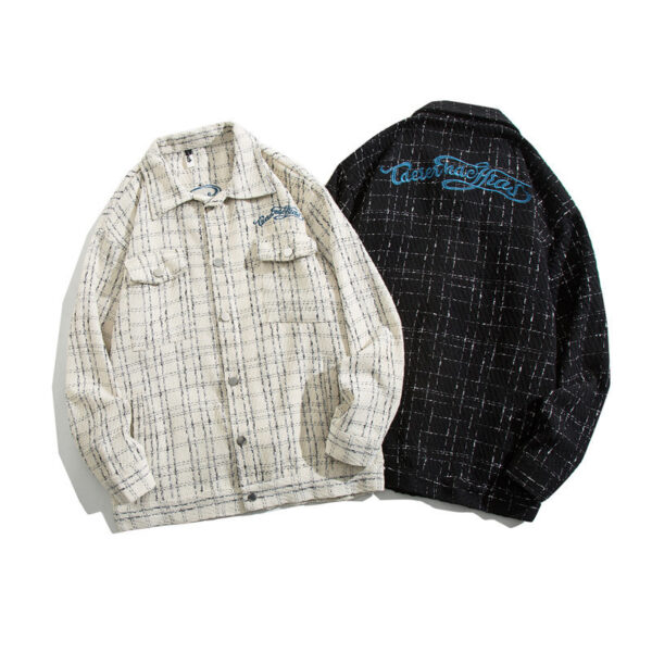 Design Embroidery Graphic checked jacket