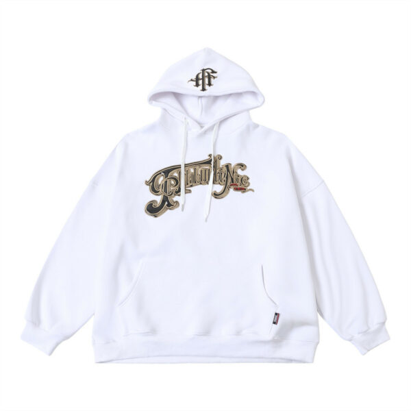 Casual distressed Embroidery hoodies