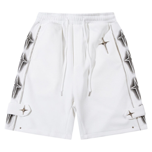 Casual streetwear puff print shorts