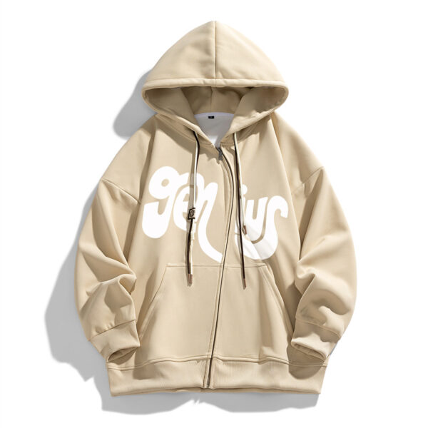 Letter Printing With Zip Hoodies