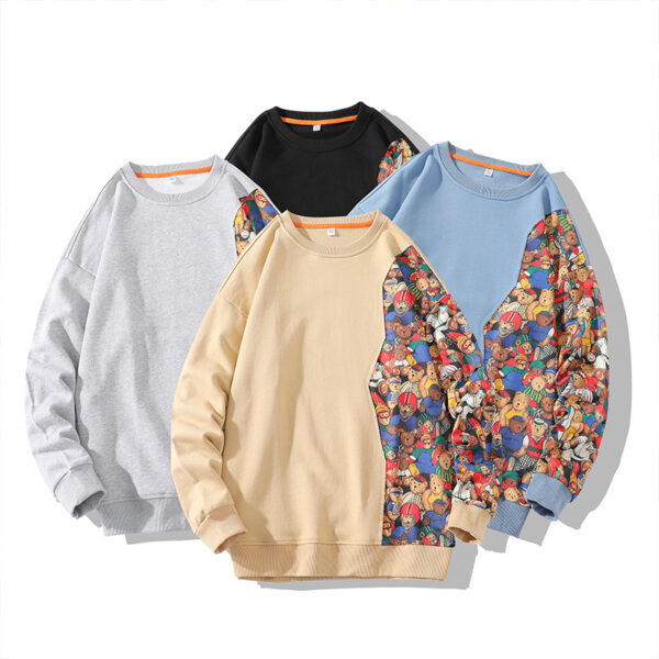 Splicing streetwear Cotton hoodies