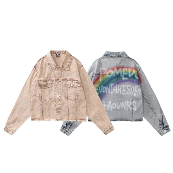 Acid Wash Casual denim jacket