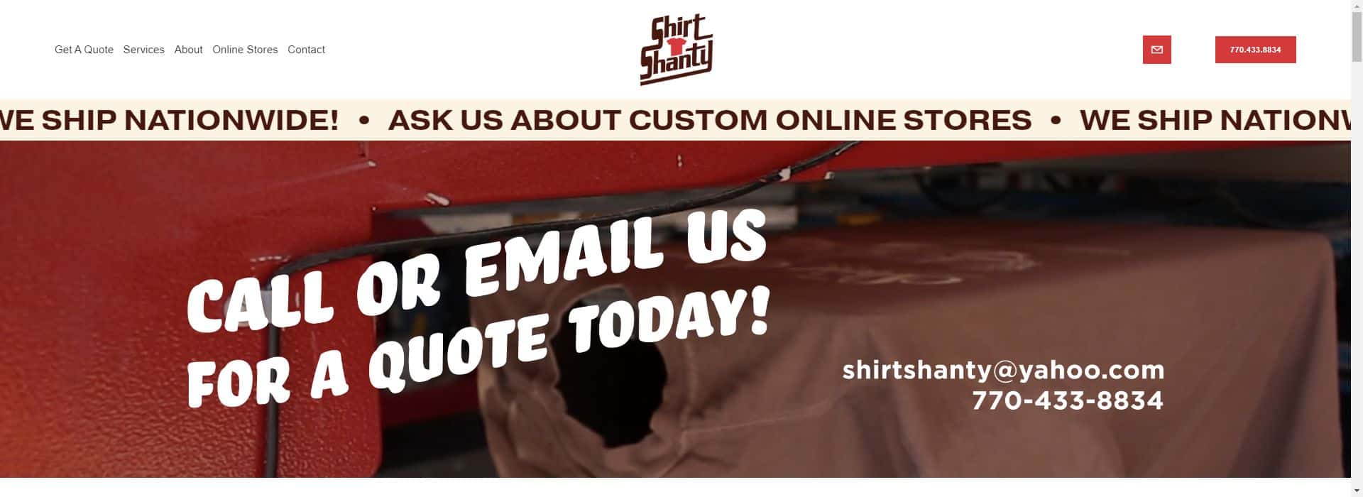 Shirt Shanty-merchandise printing companies