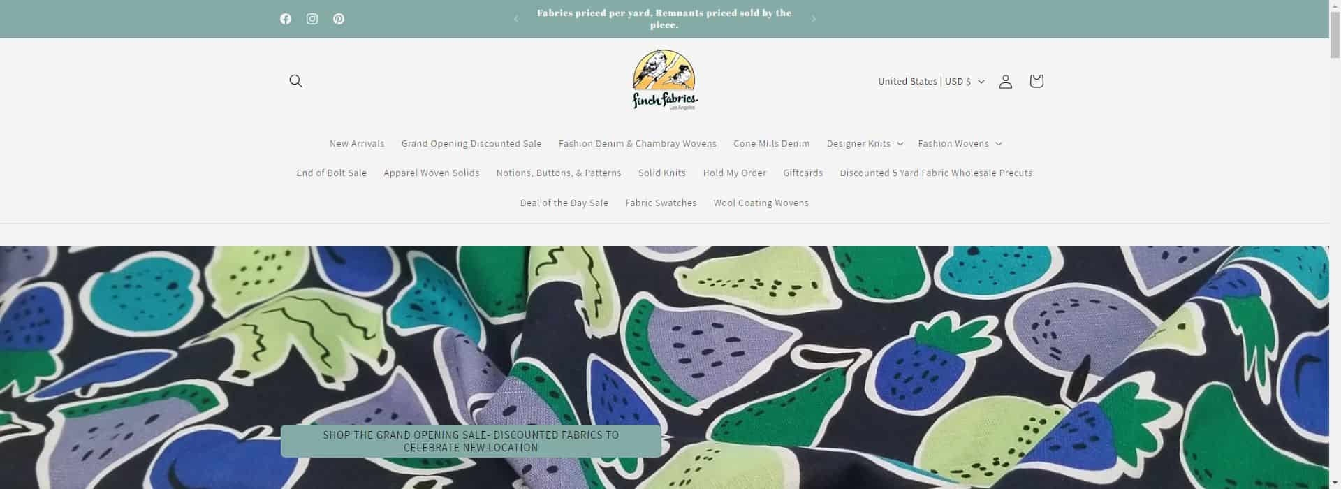LA Finch Fabrics-wholesale fabric los angeles california