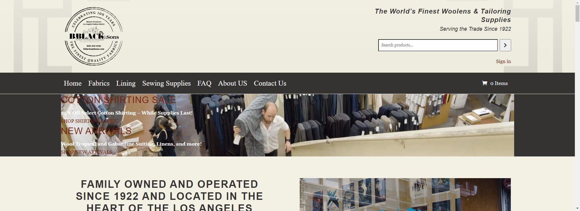 Black & Sons-fabric manufacturers los angeles