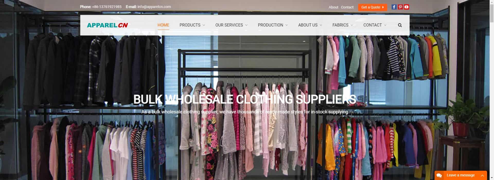 ApparelCN-high quality clothing manufacturers