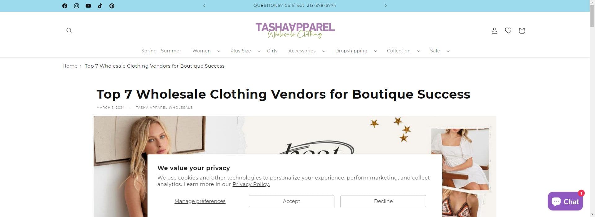 Tasha Apparel-clothes vendors