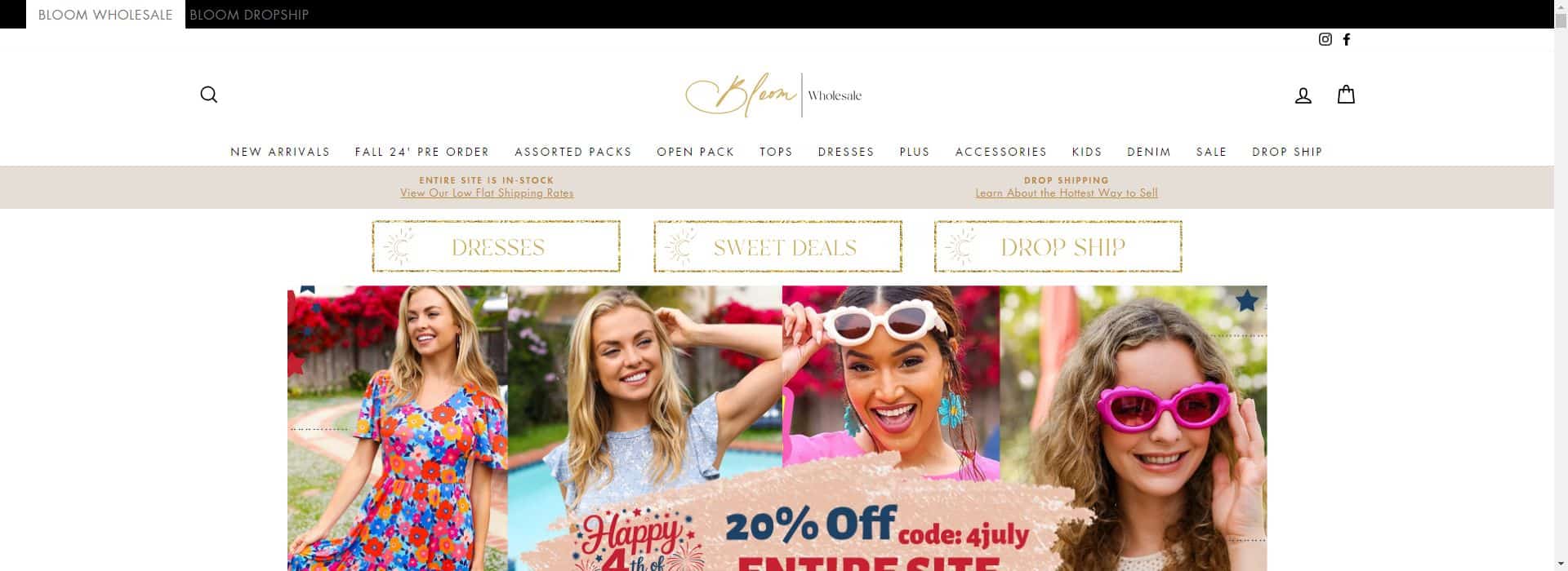 Bloom Wholesale-boutique clothing vendors