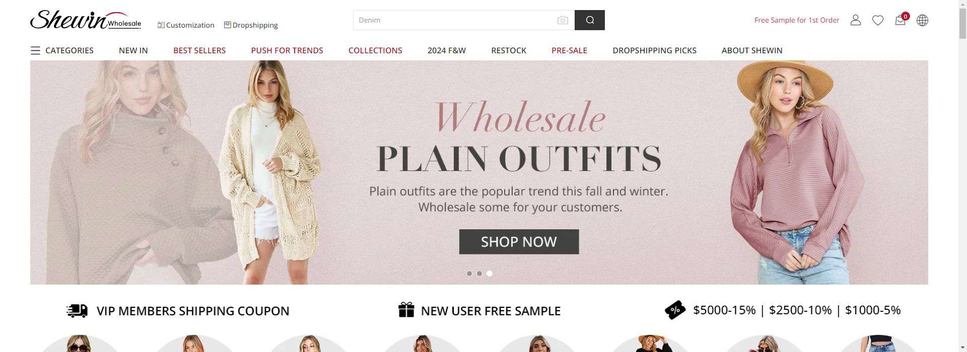 Shewin-good quality clothing vendors