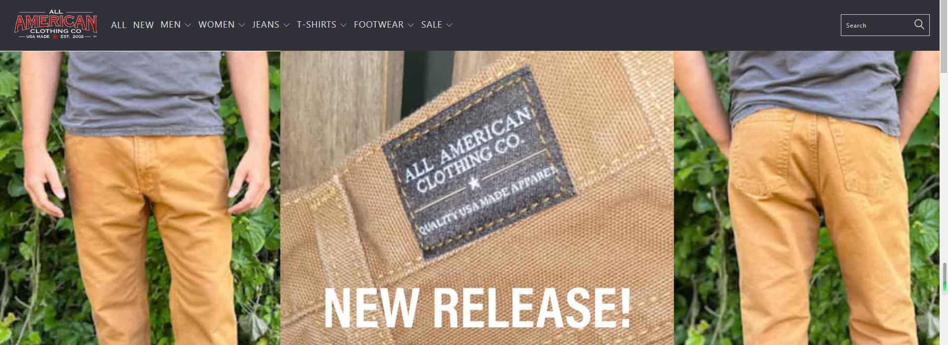 All American Clothing-clothing store in america