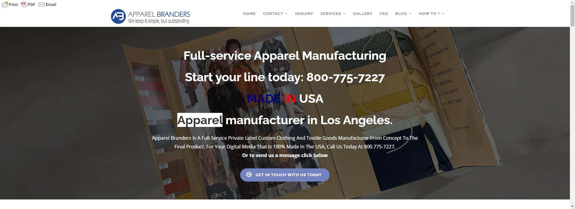 Apparel Branders-cut and sew manufacturers los angeles