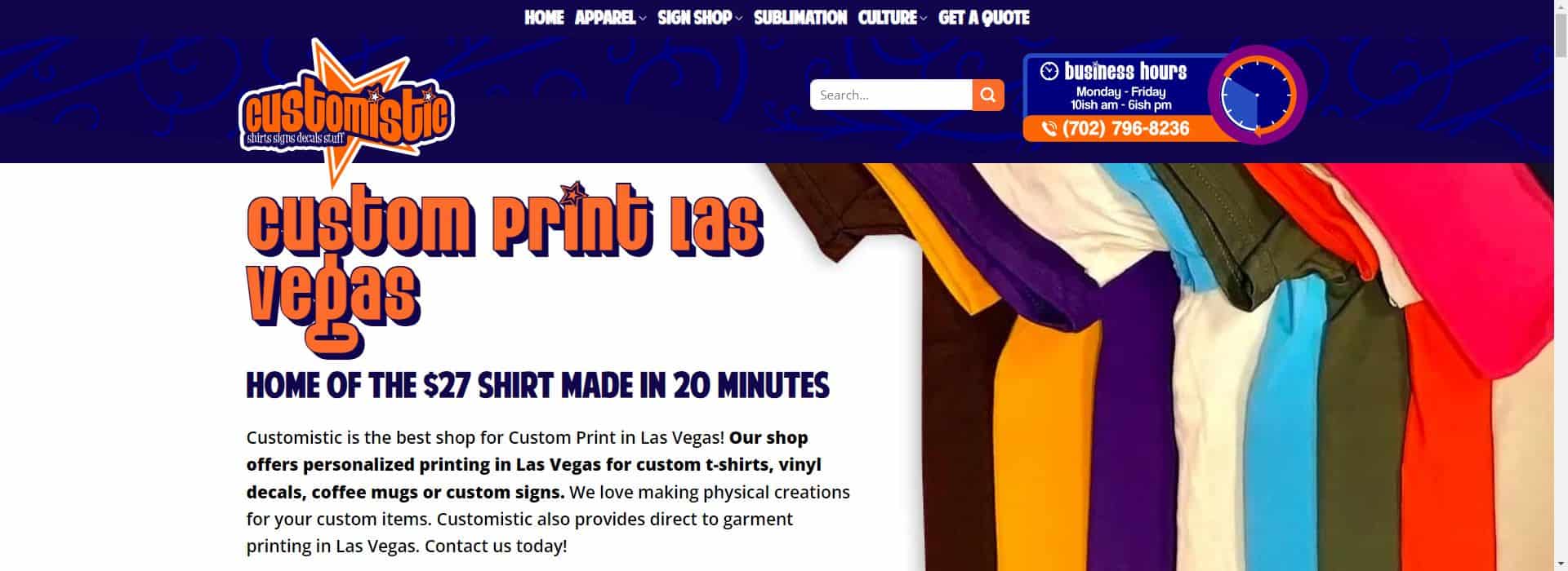 Customistic-clothing printing companies