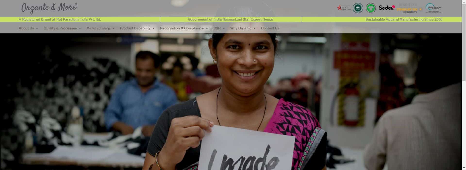 Organic & More-sustainable clothing manufacturing companies