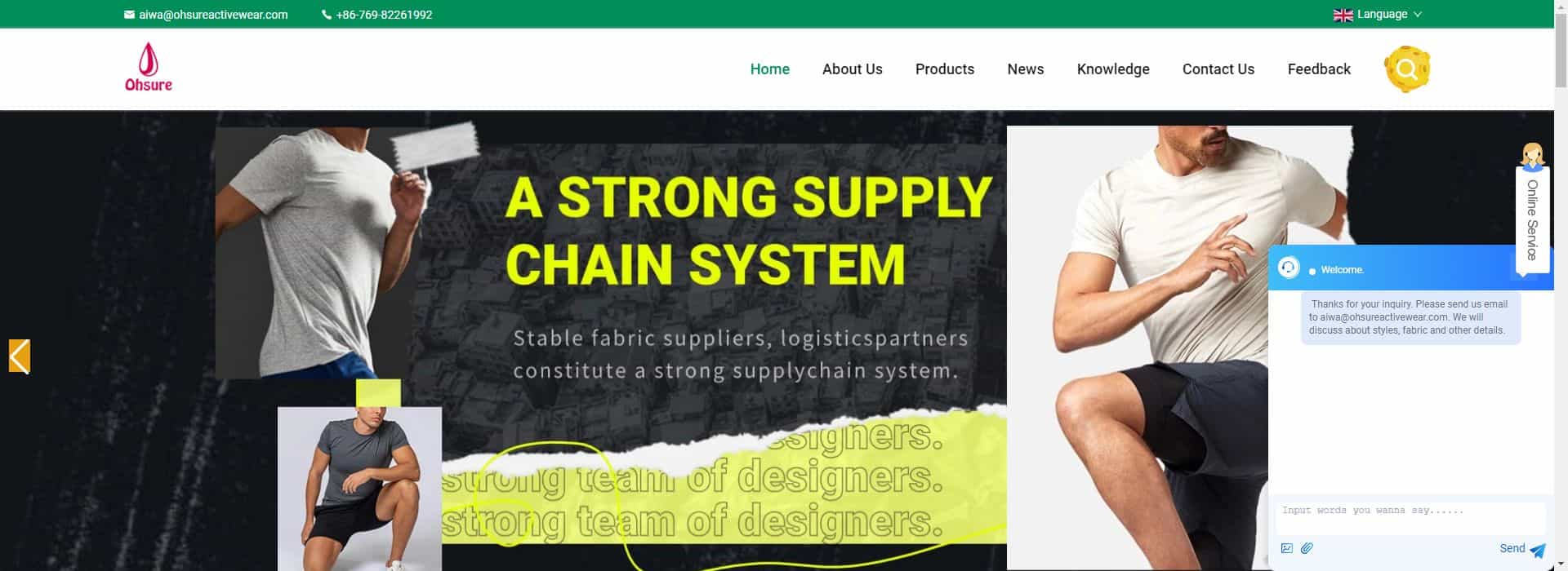 OhSure Gymwear-manufacturing t shirts
