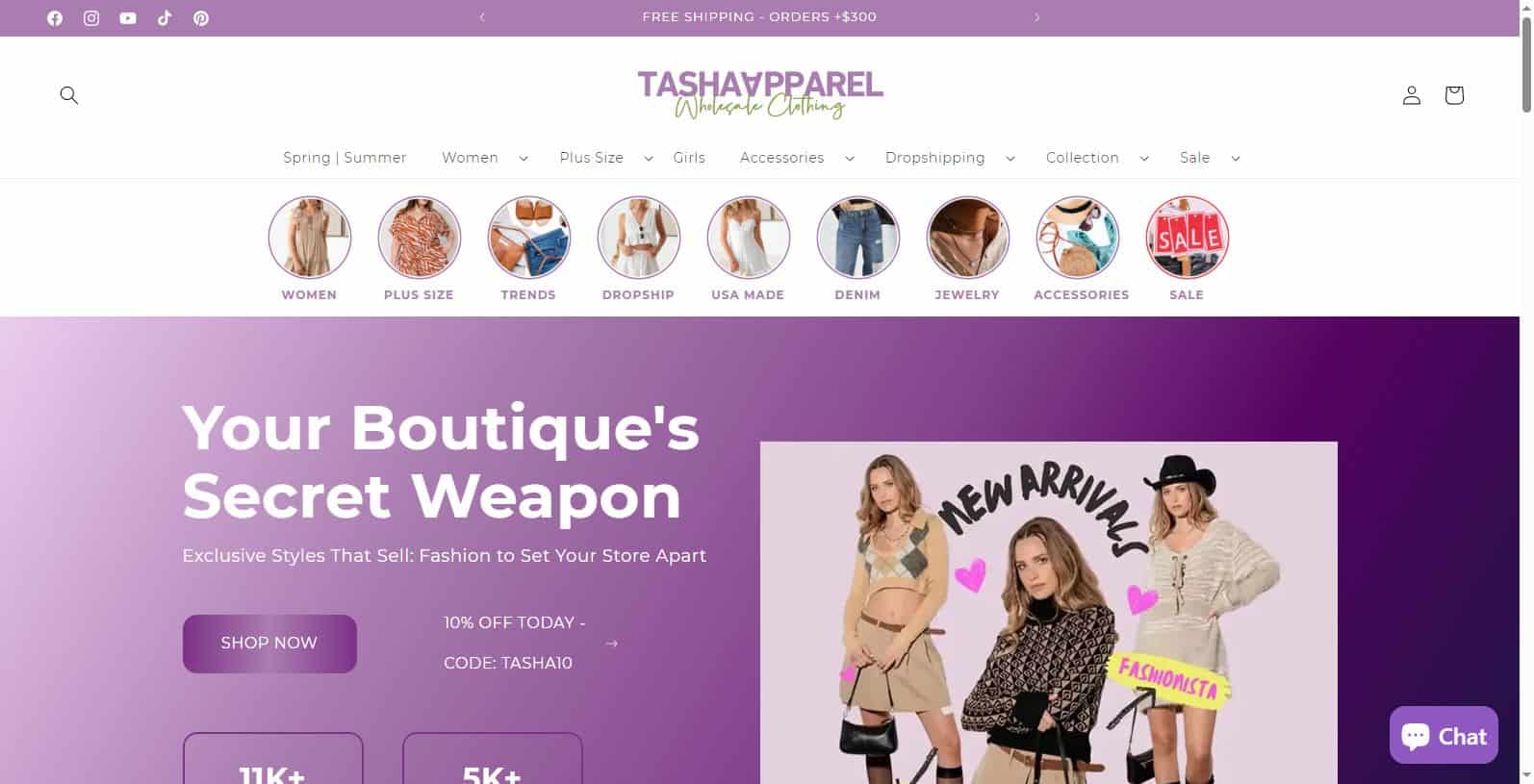 Tasha Apparel-clothing vendors for boutiques