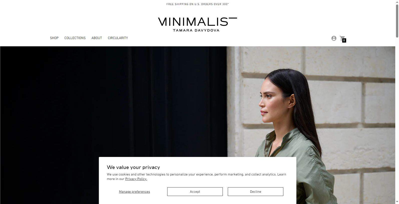 Minimalist-garment manufacturing company
