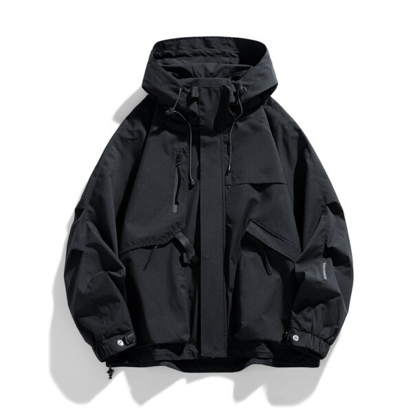 Windproof breathable waterproof zip-up hiking jacket