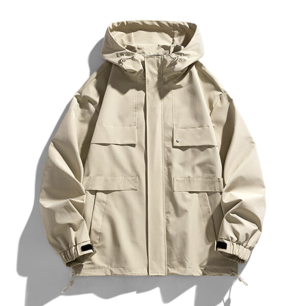 Cargo casual loose waterproof hooded jacket