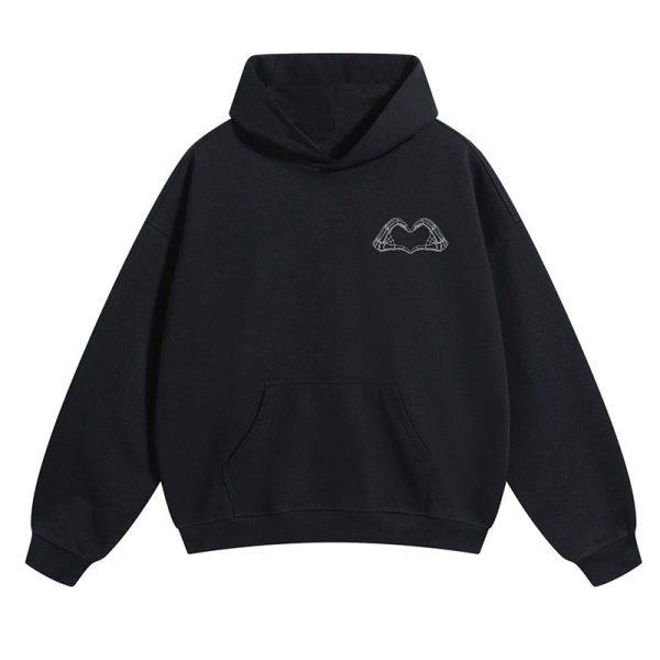 Men's Print Pure Color long Sleeve Casual Hoodie