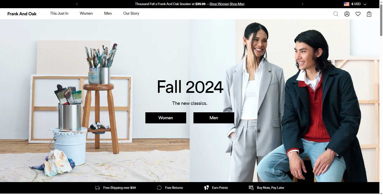Frank and Oak-sustainable apparel brands