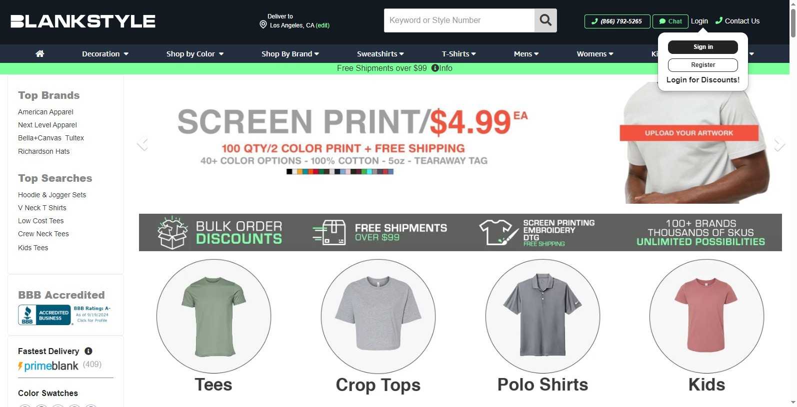 Blankstyle-made in america t shirt brands
