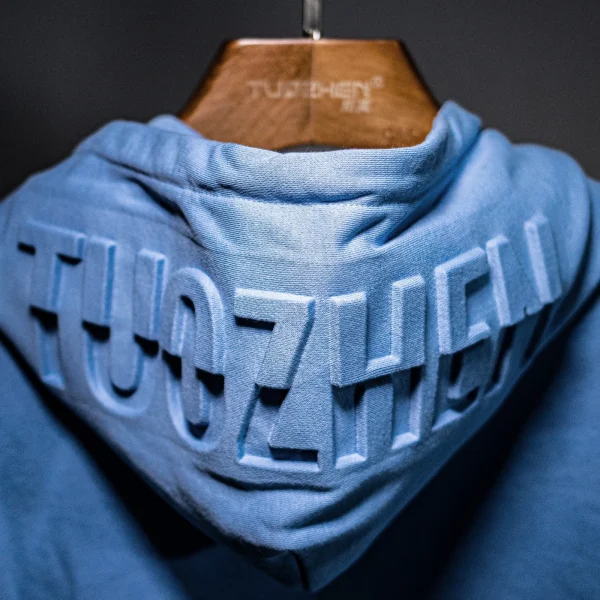 Custom Streetwear Oversized 100% Cotton 3D Embossed Hoodies