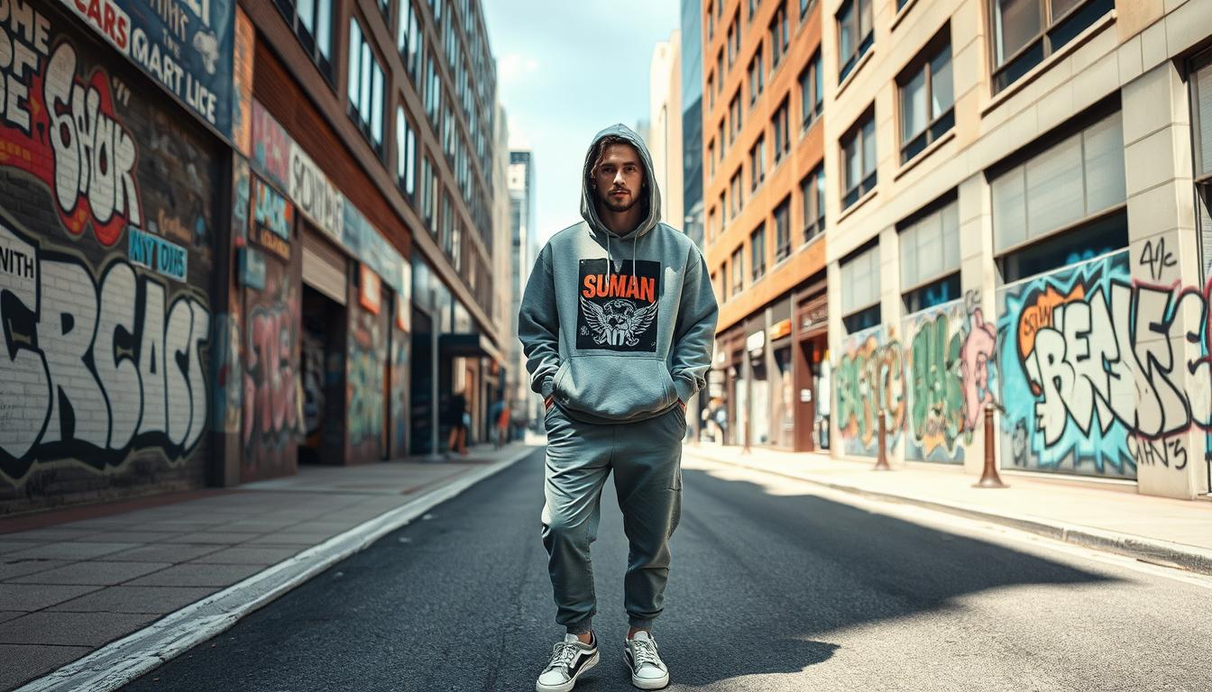 a man wearing a hoodie