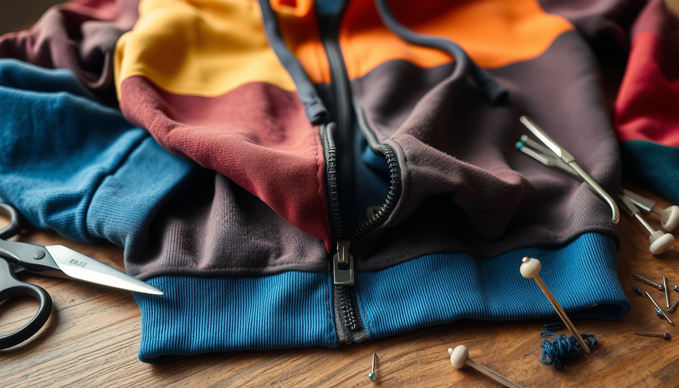how to add a zipper to a hoodie