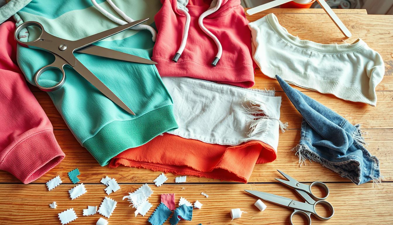 how to cut hoodie