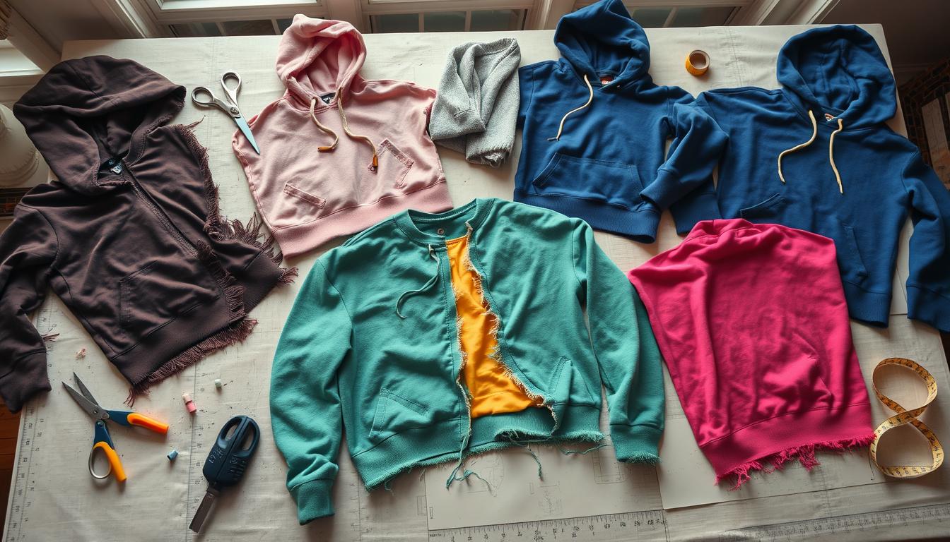 how to cut hoodies