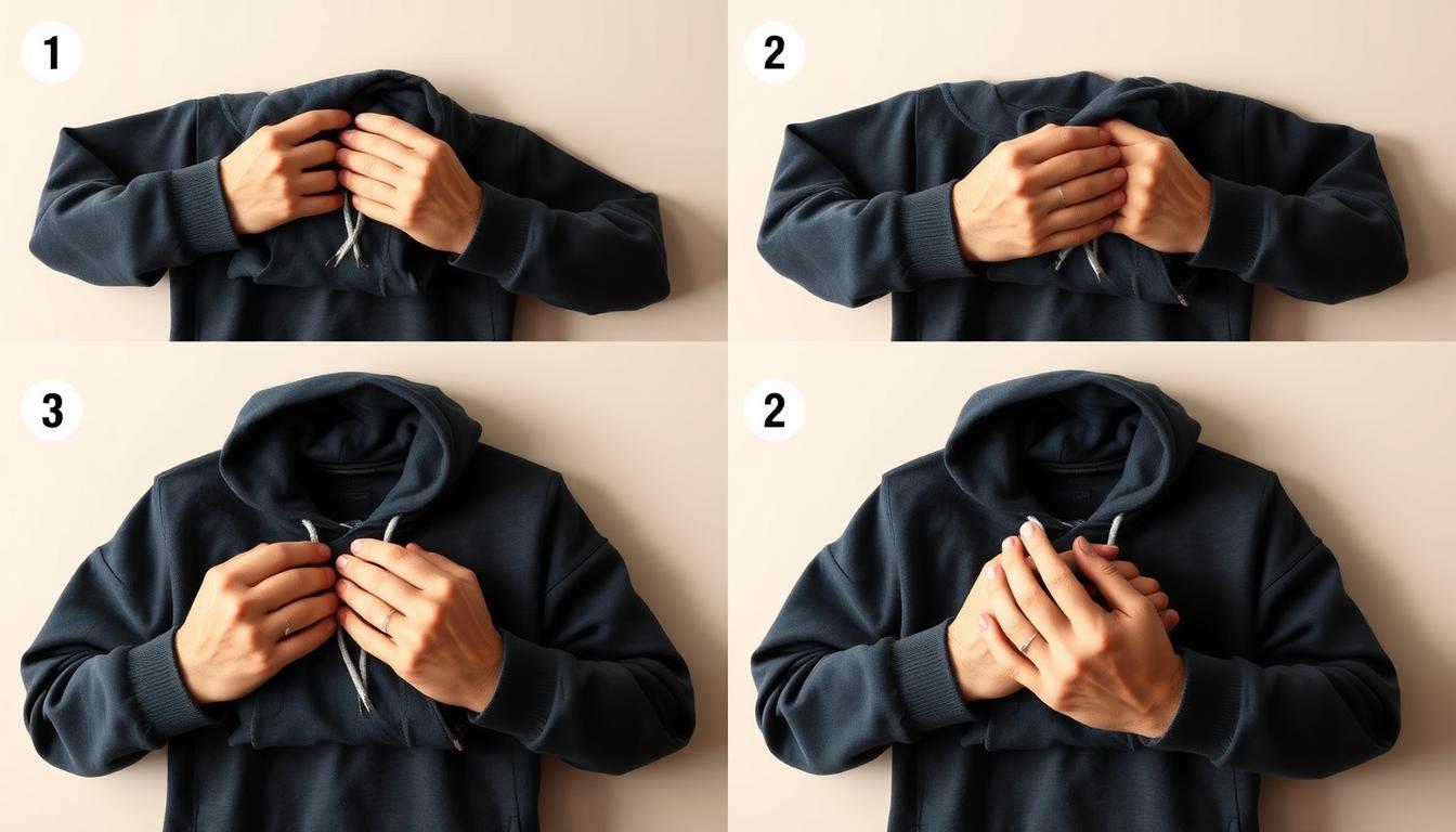 how to fold hoodie