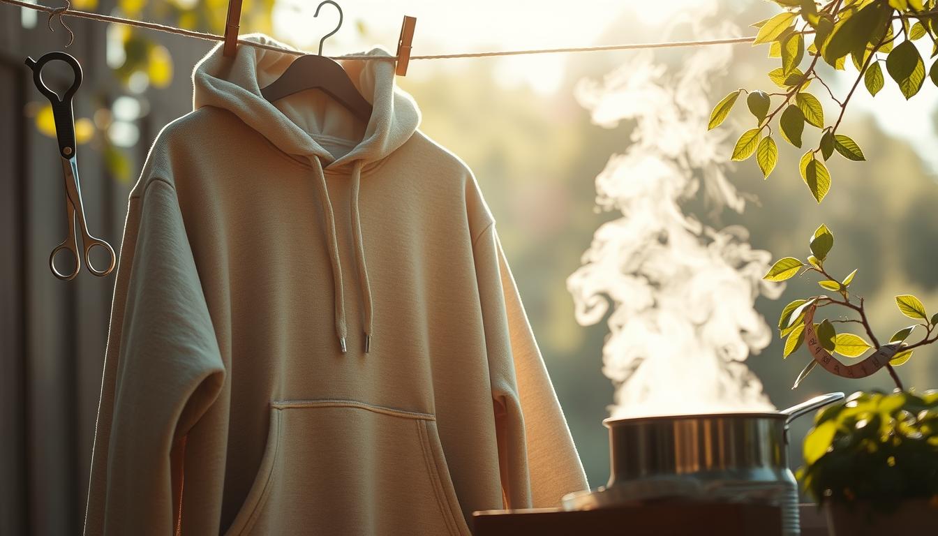 how to shrink a cotton hoodie