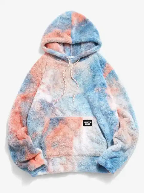 tie dye fleece hoodie
