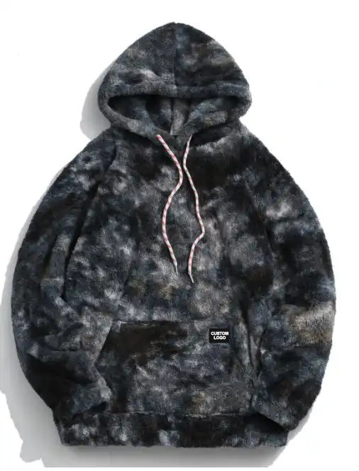 tie dye fleece hoodie