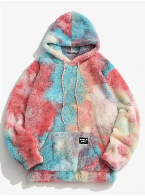 tie dye fleece hoodie