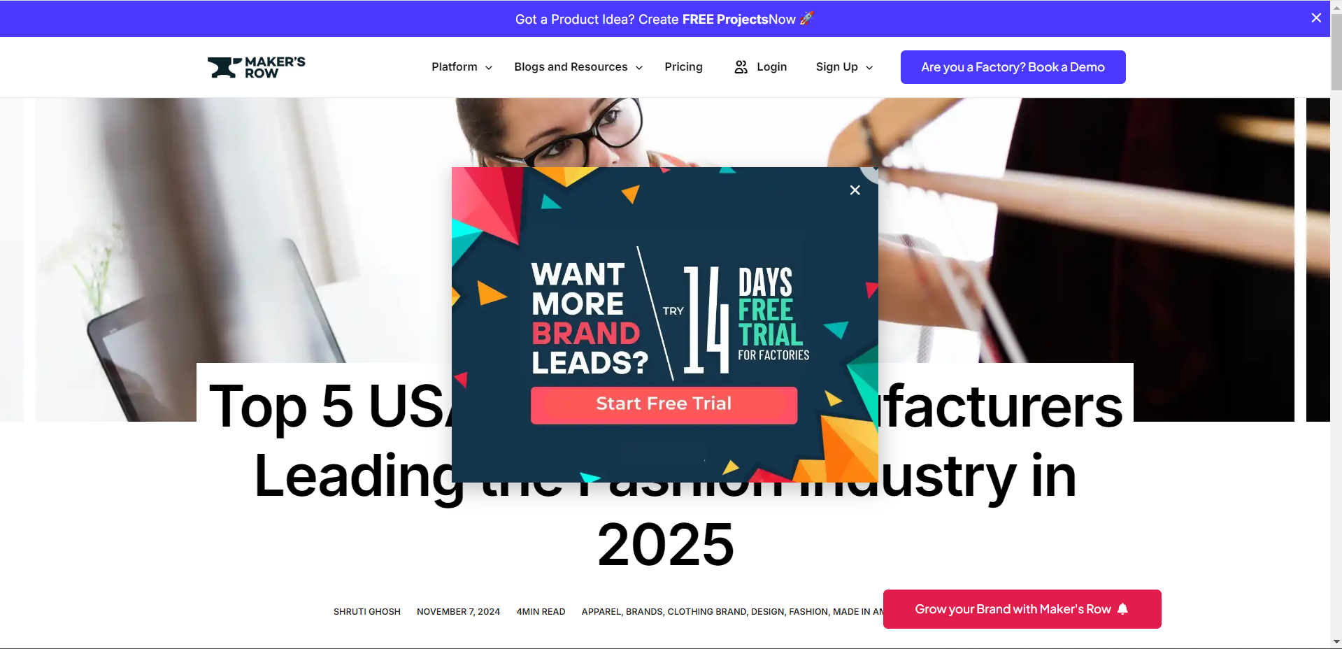 Discover Maker’s Row for Apparel Manufacturing
